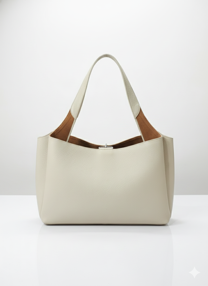 Minimal Pebbled Leather Tote Bag – Contemporary Everyday Carry
